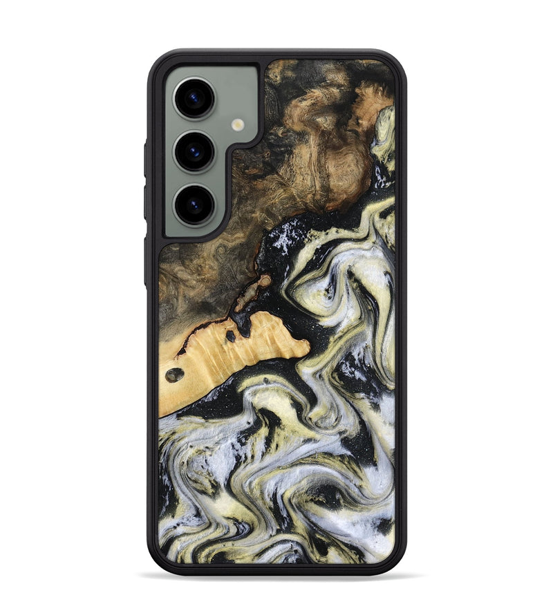Galaxy S24 Plus Wood Phone Case - Earline (Black & White, 801401)
