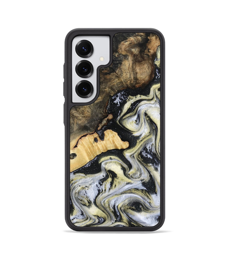 Galaxy S25 Wood Phone Case - Earline (Black & White, 801401)