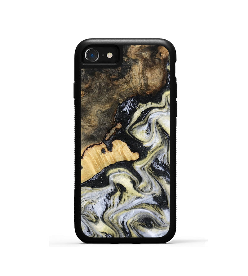 iPhone SE Wood Phone Case - Earline (Black & White, 801401)