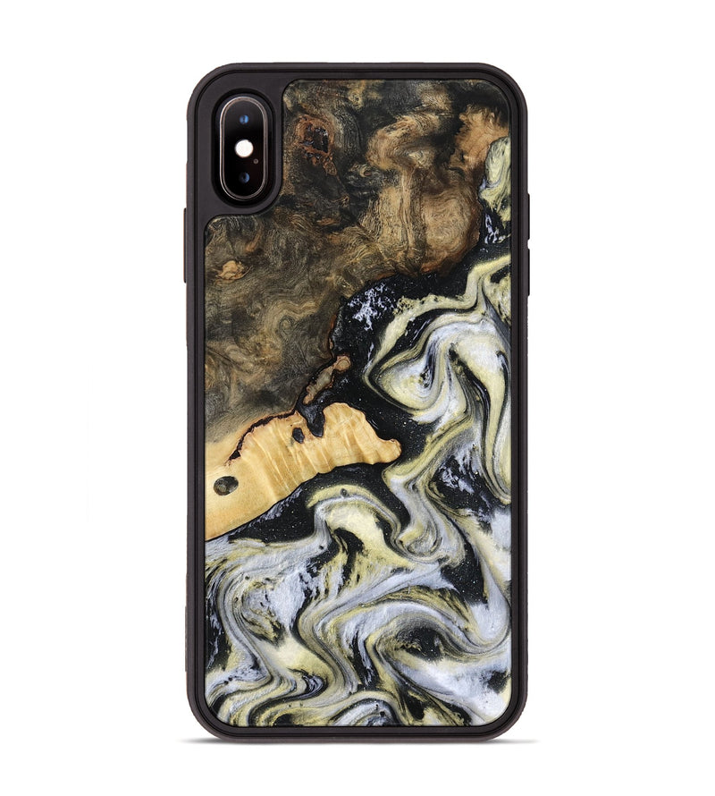iPhone Xs Max Wood Phone Case - Earline (Black & White, 801401)