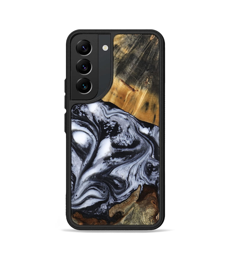 Galaxy S22 Wood Phone Case - Olin (Black & White, 801402)