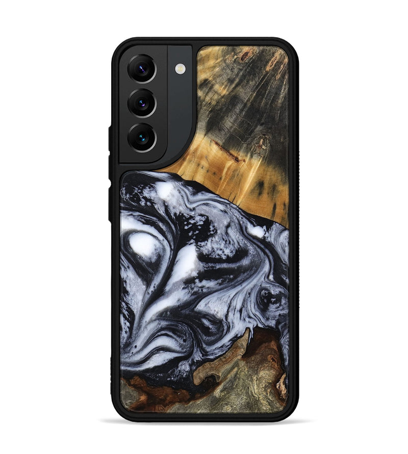 Galaxy S22 Plus Wood Phone Case - Olin (Black & White, 801402)