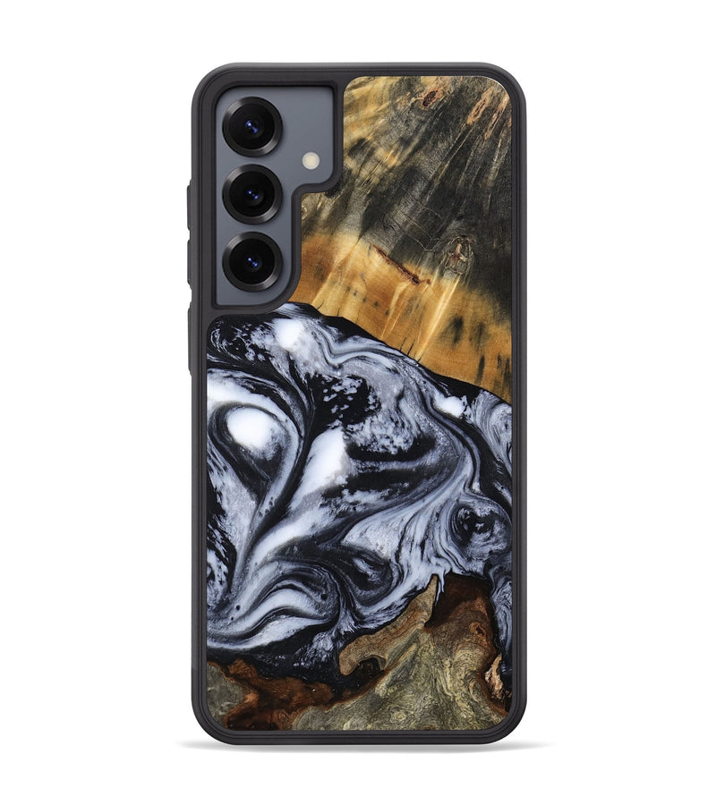 Galaxy S25 Plus Wood Phone Case - Olin (Black & White, 801402)