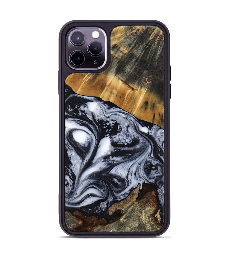 iPhone 11 Pro Max Wood Phone Case - Olin (Black & White, 801402)