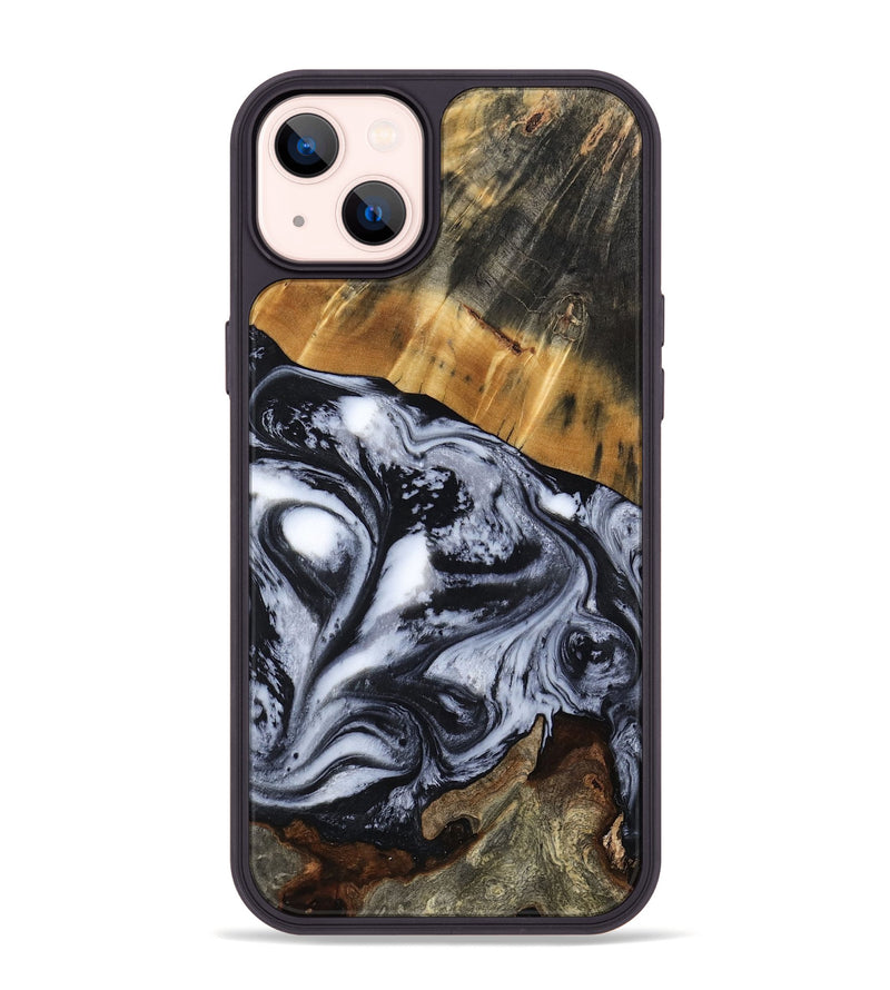 iPhone 14 Plus Wood Phone Case - Olin (Black & White, 801402)