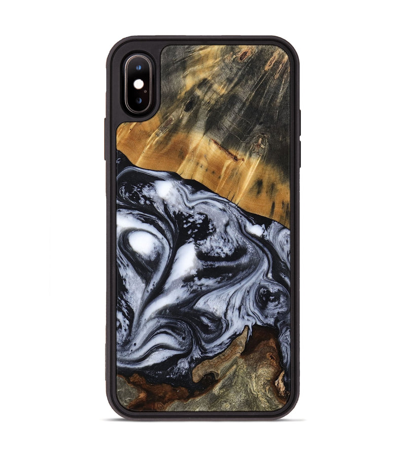 iPhone Xs Max Wood Phone Case - Olin (Black & White, 801402)