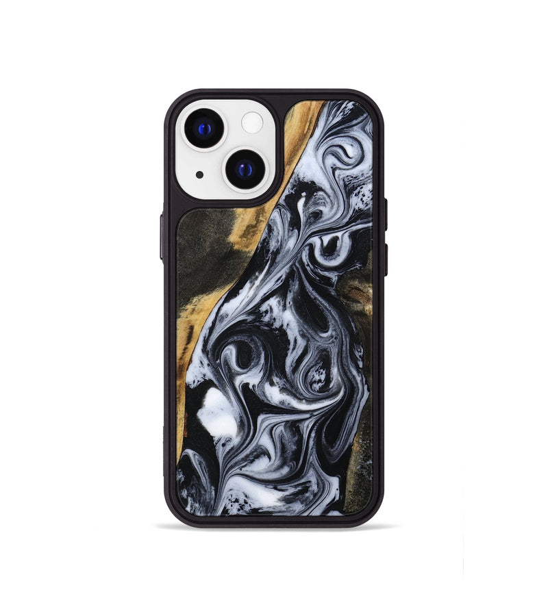 iPhone 13 mini Wood Phone Case - Daryl (Black & White, 801403)