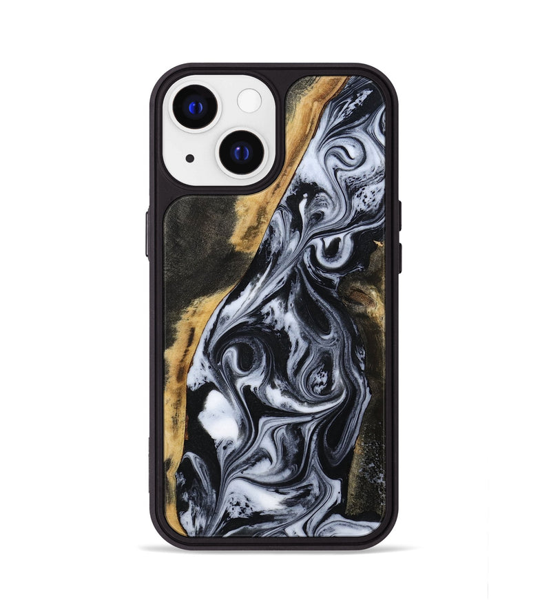 iPhone 13 Wood Phone Case - Daryl (Black & White, 801403)