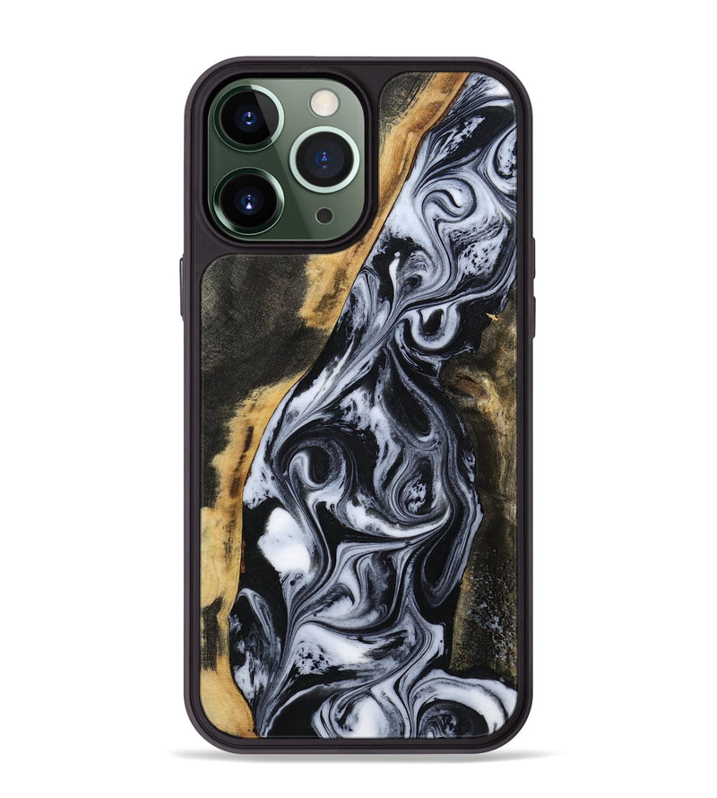 iPhone 13 Pro Max Wood Phone Case - Daryl (Black & White, 801403)