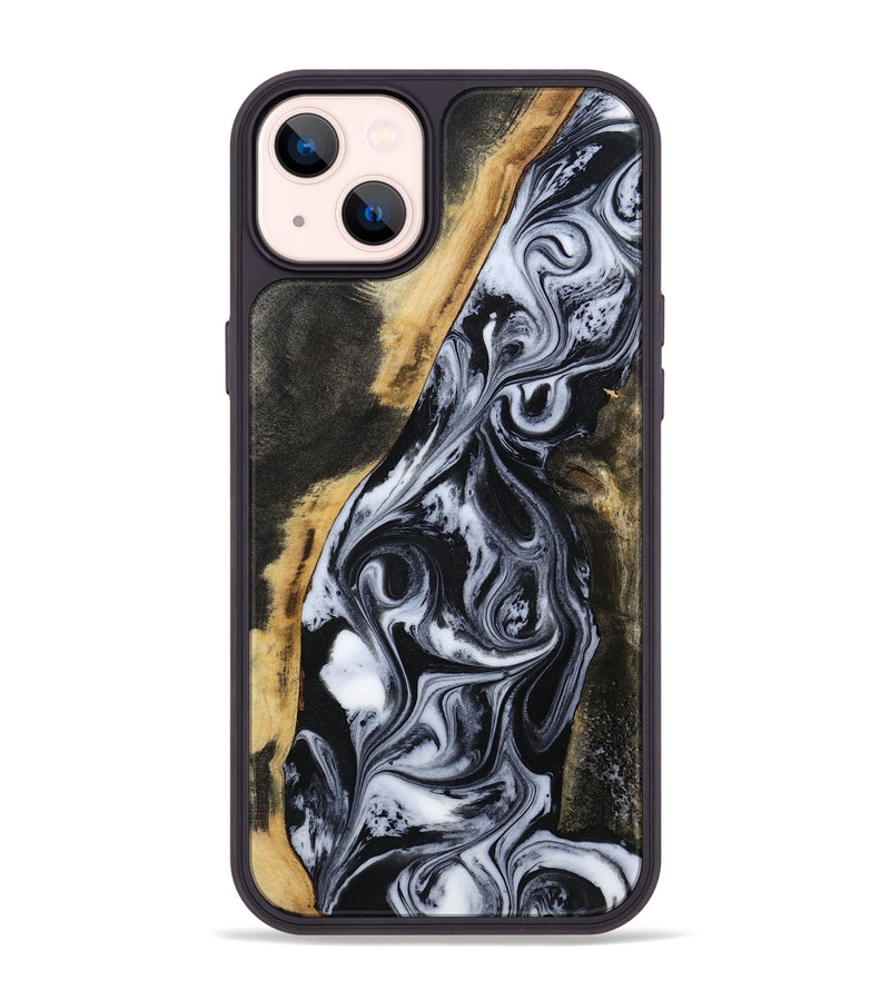 iPhone 14 Plus Wood Phone Case - Daryl (Black & White, 801403)