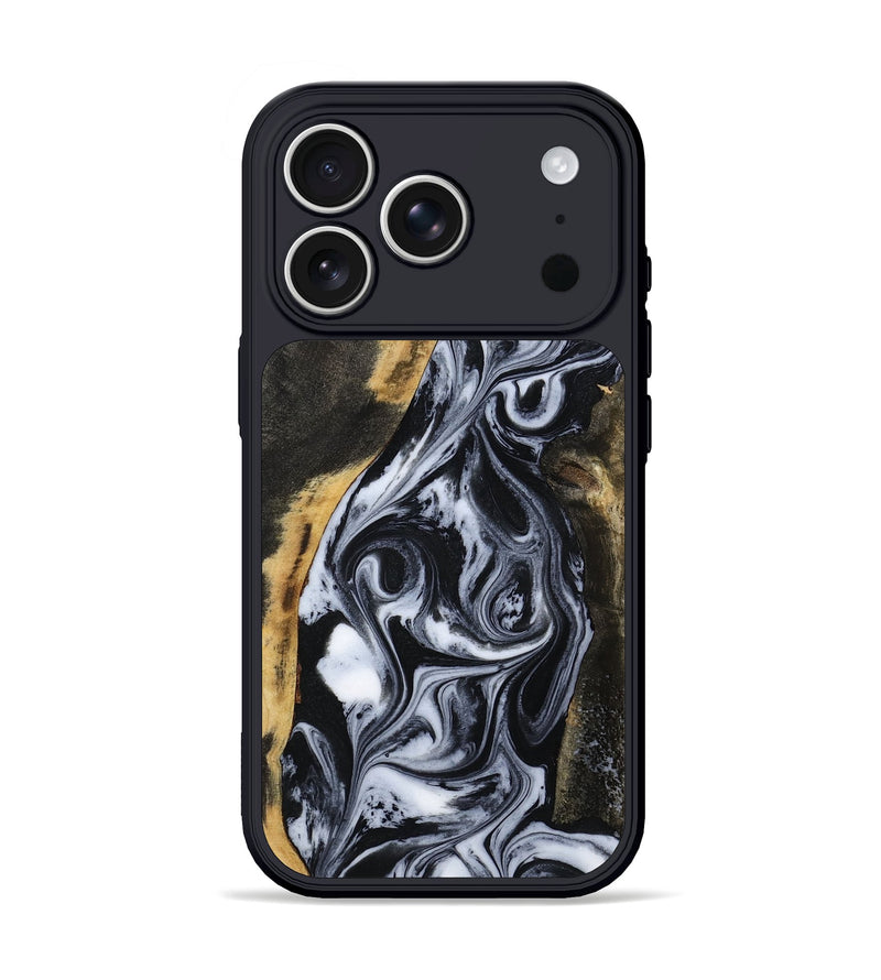 iPhone 17 Pro Wood Phone Case - Daryl (Black & White, 801403)