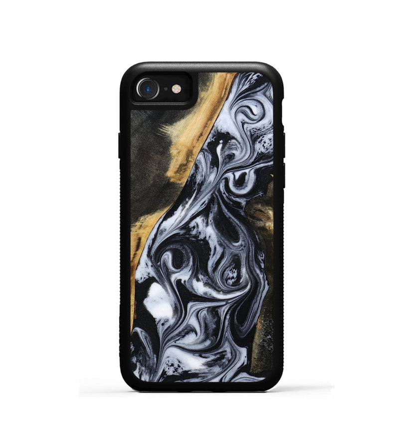 iPhone SE Wood Phone Case - Daryl (Black & White, 801403)
