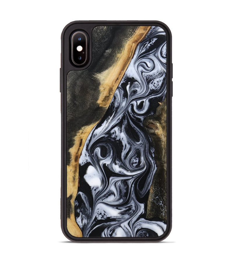iPhone Xs Max Wood Phone Case - Daryl (Black & White, 801403)