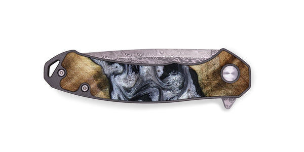 EDC Wood Pocket Knife - Yvette (Black & White, 801404)