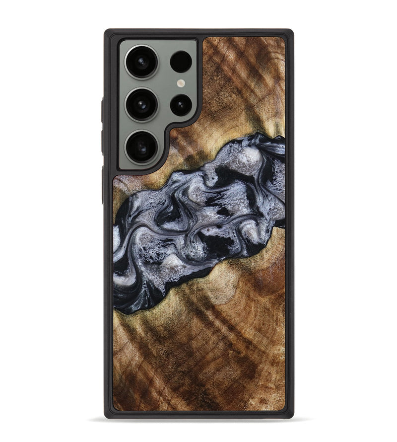 Galaxy S23 Ultra Wood Phone Case - Yvette (Black & White, 801404)