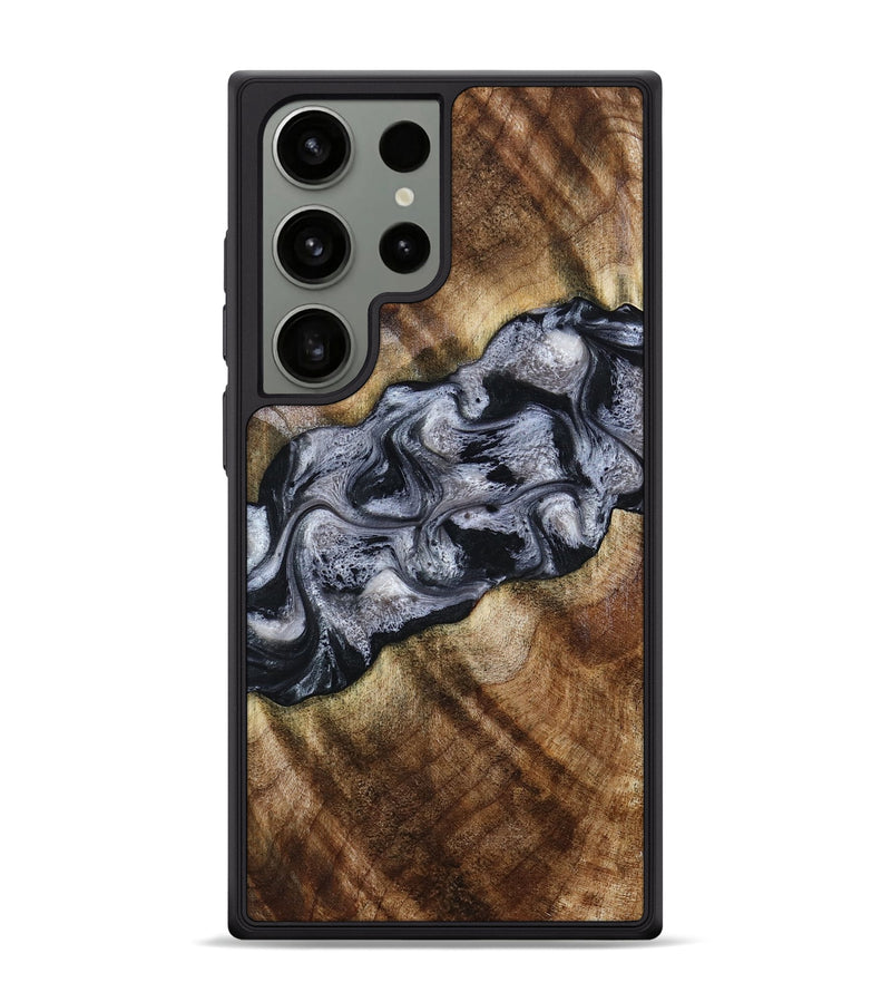 Galaxy S24 Ultra Wood Phone Case - Yvette (Black & White, 801404)