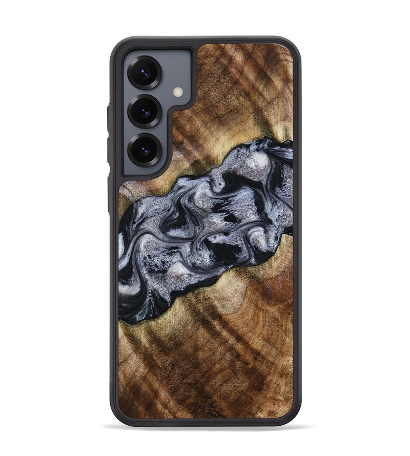 Galaxy S25 Plus Wood Phone Case - Yvette (Black & White, 801404)