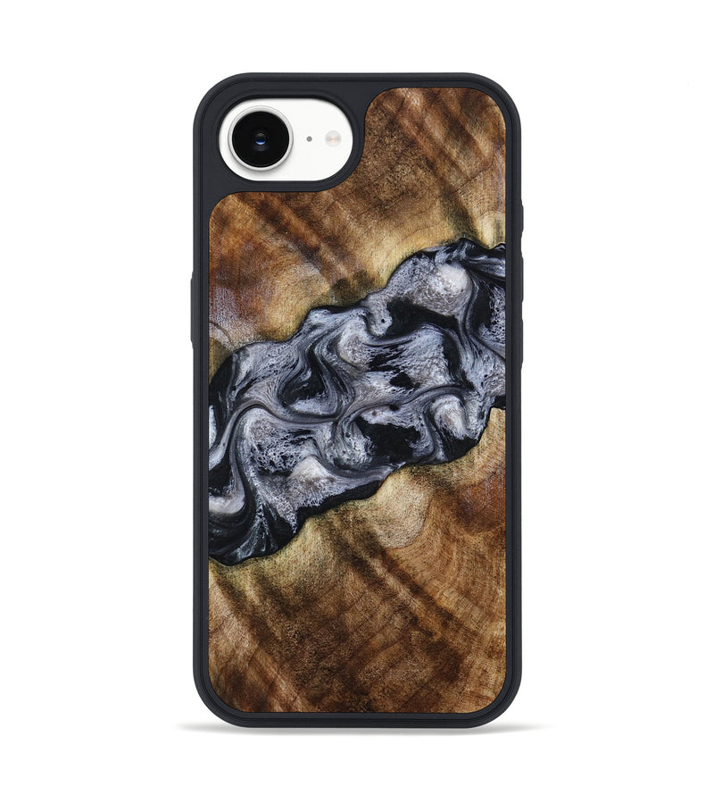 iPhone 16e Wood Phone Case - Yvette (Black & White, 801404)