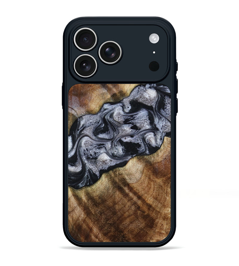 iPhone 17 Pro Max Wood Phone Case - Yvette (Black & White, 801404)