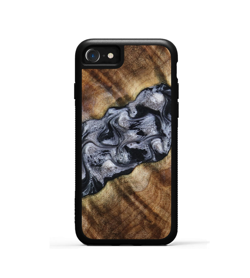 iPhone SE Wood Phone Case - Yvette (Black & White, 801404)