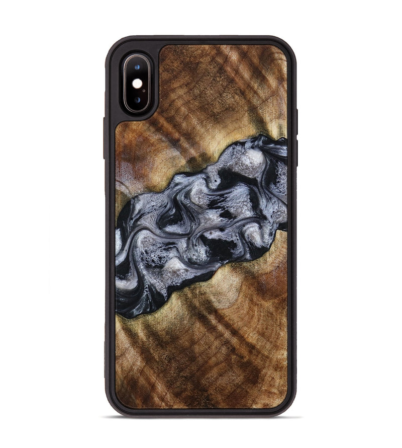 iPhone Xs Max Wood Phone Case - Yvette (Black & White, 801404)