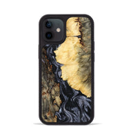 iPhone 12 Wood Phone Case - Ofelia (Black & White, 801405)