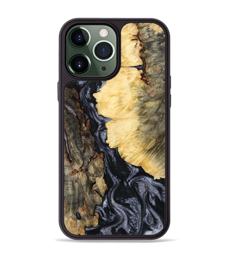iPhone 13 Pro Max Wood Phone Case - Ofelia (Black & White, 801405)