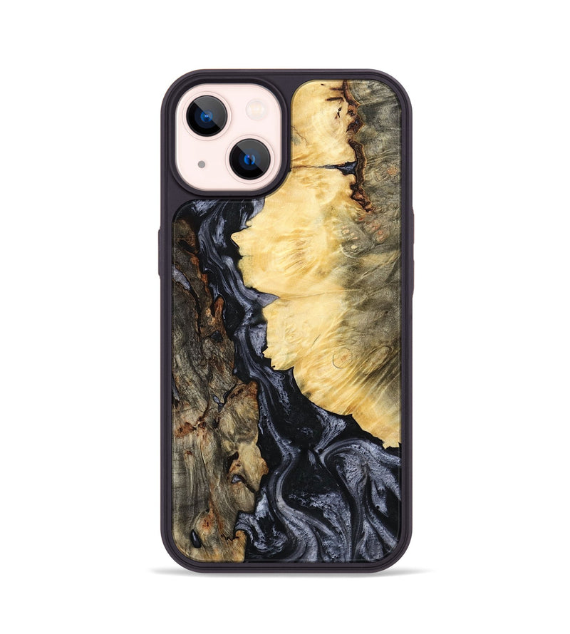 iPhone 14 Wood Phone Case - Ofelia (Black & White, 801405)