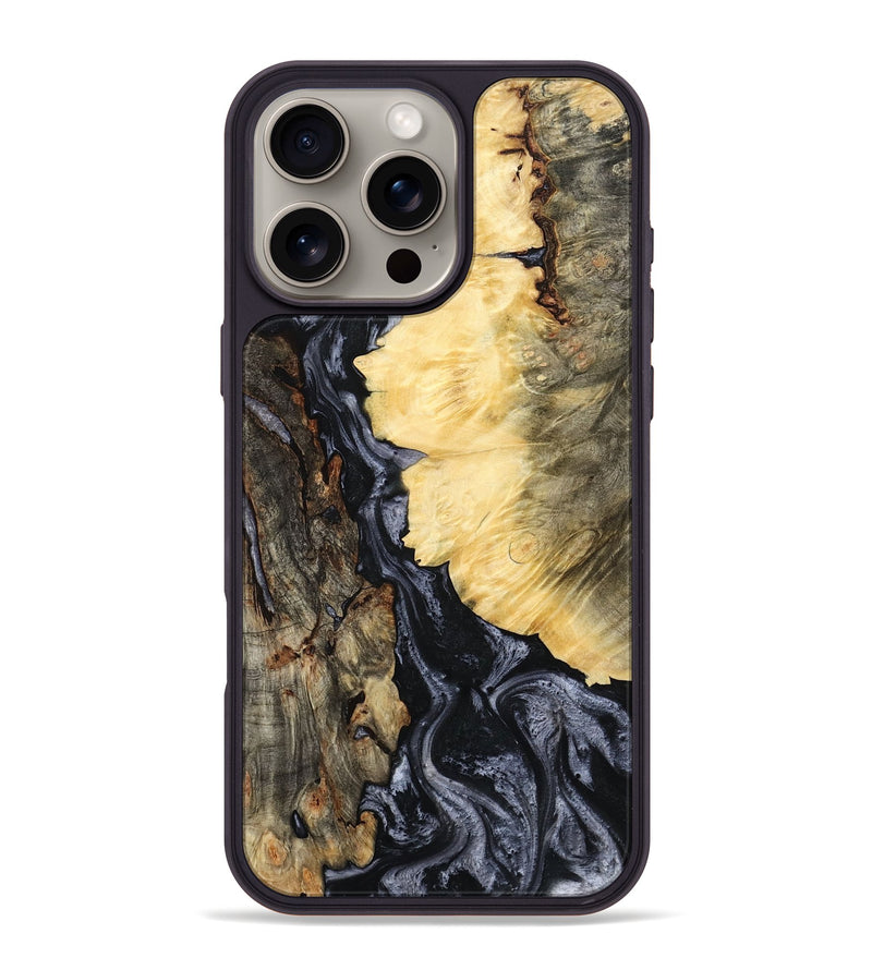 iPhone 16 Pro Max Wood Phone Case - Ofelia (Black & White, 801405)
