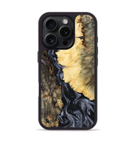 iPhone 16 Pro Wood Phone Case - Ofelia (Black & White, 801405)