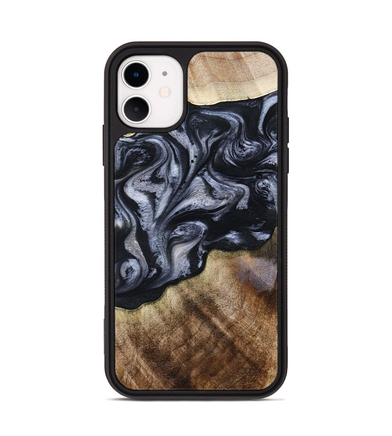 iPhone 11 Wood Phone Case - Pablo (Black & White, 801406)