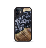 iPhone 12 mini Wood Phone Case - Pablo (Black & White, 801406)