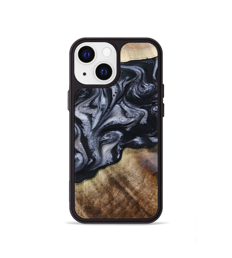 iPhone 13 mini Wood Phone Case - Pablo (Black & White, 801406)
