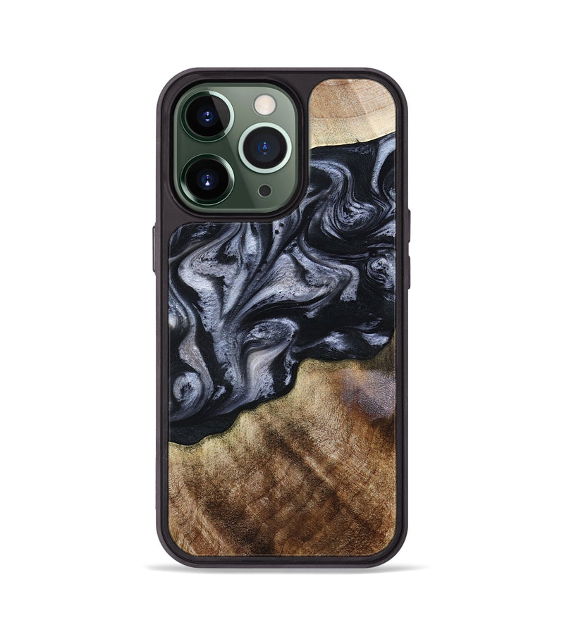 iPhone 13 Pro Wood Phone Case - Pablo (Black & White, 801406)