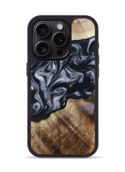 iPhone 15 Pro Wood Phone Case - Pablo (Black & White, 801406)