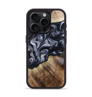 iPhone 15 Pro Wood Phone Case - Pablo (Black & White, 801406)