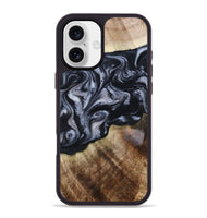 iPhone 16 Plus Wood Phone Case - Pablo (Black & White, 801406)