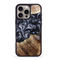 iPhone 16 Pro Max Wood Phone Case - Pablo (Black & White, 801406)