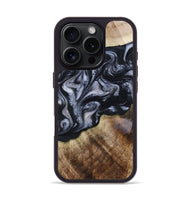 iPhone 16 Pro Wood Phone Case - Pablo (Black & White, 801406)