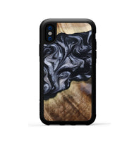iPhone Xs Wood Phone Case - Pablo (Black & White, 801406)