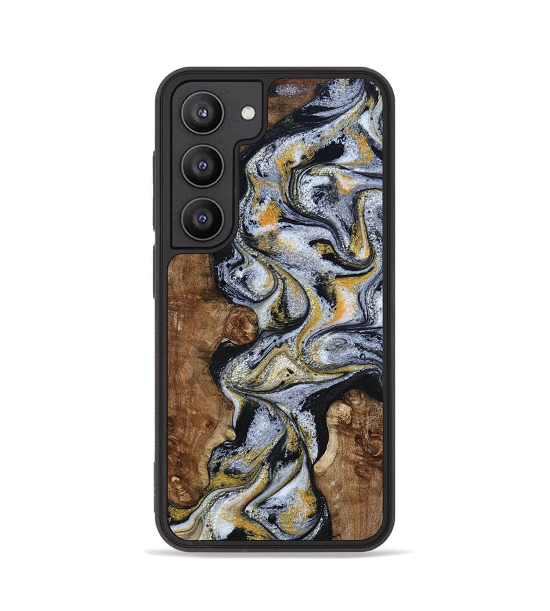 Galaxy S23 Wood Phone Case - Alecia (Black & White, 801407)