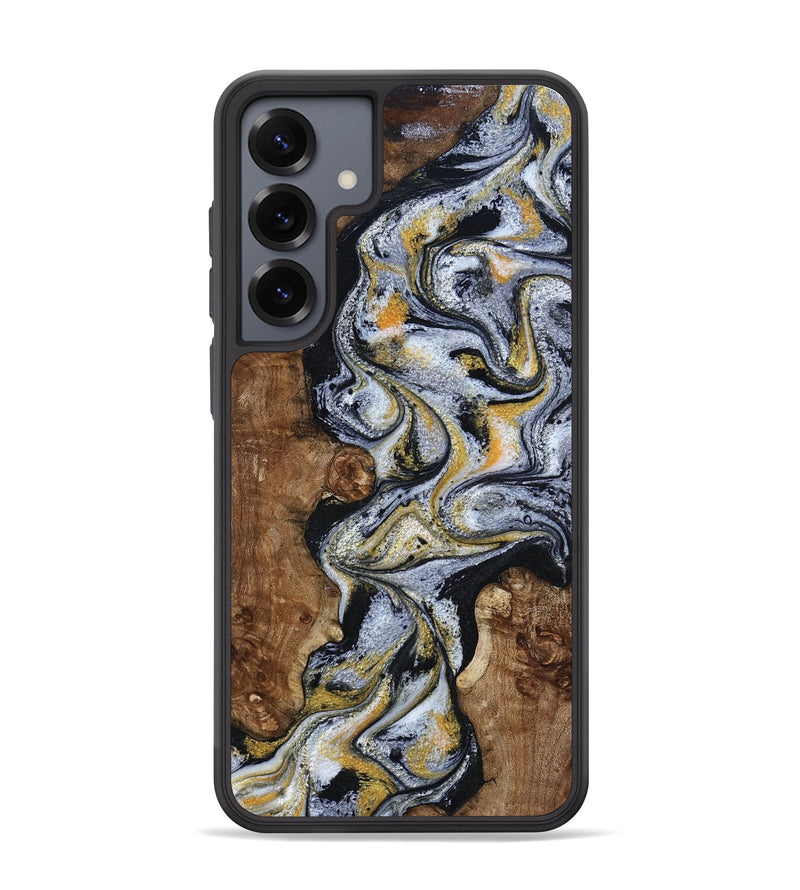 Galaxy S25 Plus Wood Phone Case - Alecia (Black & White, 801407)