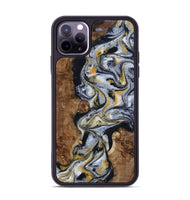 iPhone 11 Pro Max Wood Phone Case - Alecia (Black & White, 801407)