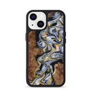 iPhone 13 Wood Phone Case - Alecia (Black & White, 801407)