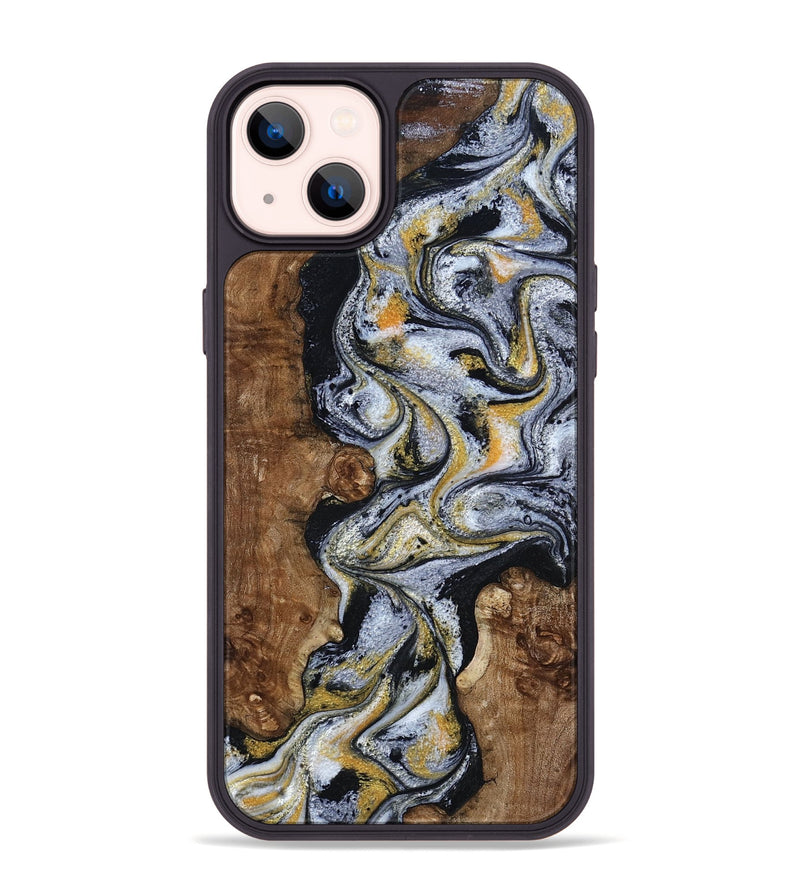 iPhone 14 Plus Wood Phone Case - Alecia (Black & White, 801407)