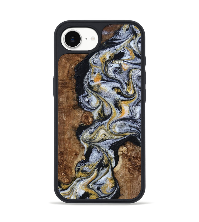 iPhone 16e Wood Phone Case - Alecia (Black & White, 801407)