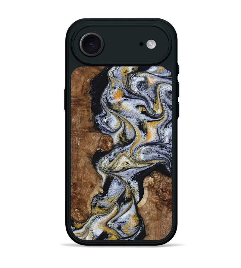 iPhone 17 Air Wood Phone Case - Alecia (Black & White, 801407)