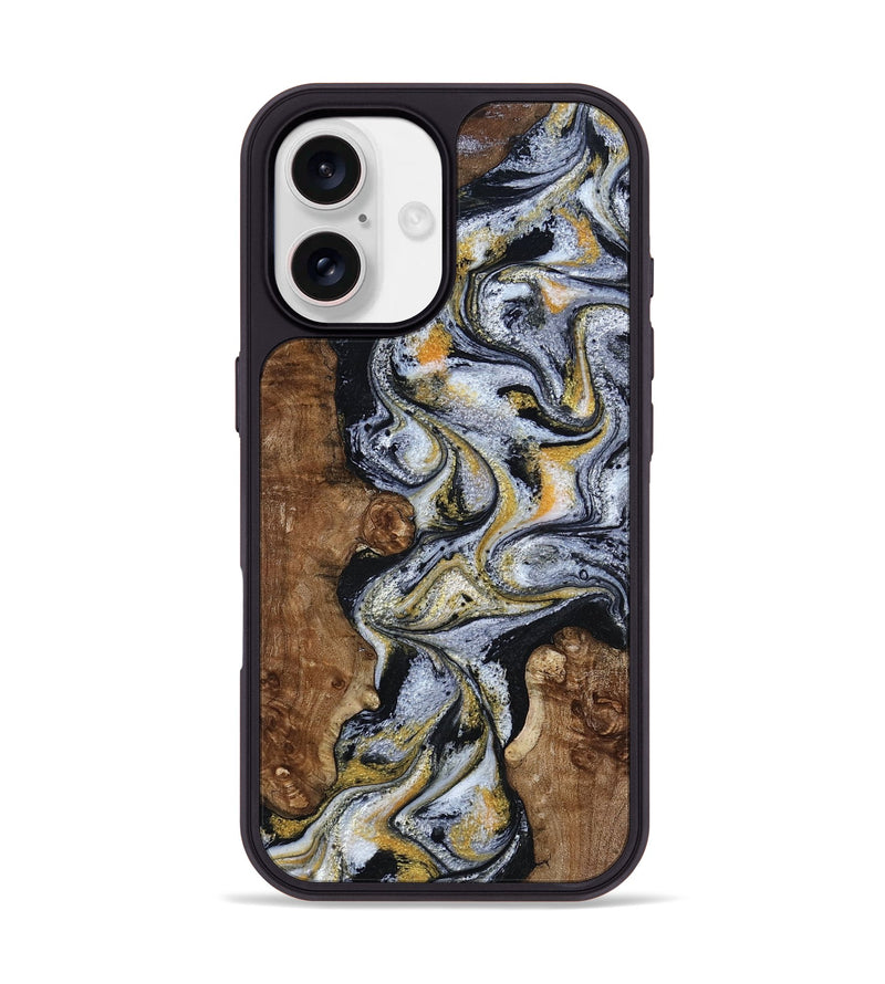 iPhone 17 Wood Phone Case - Alecia (Black & White, 801407)