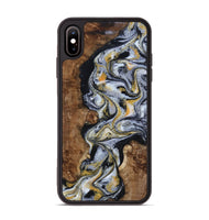 iPhone Xs Max Wood Phone Case - Alecia (Black & White, 801407)