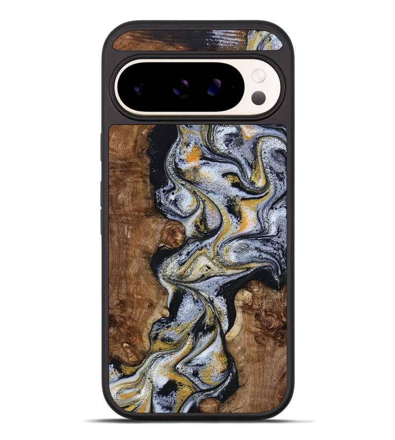 Pixel 10 Pro XL Wood Phone Case - Alecia (Black & White, 801407)
